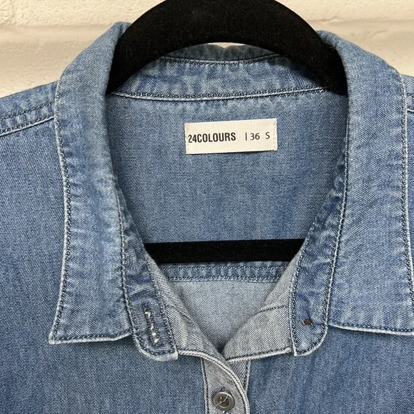 Longline denim button down - Picture 5 of 6